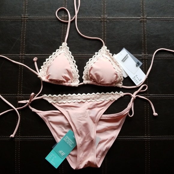 h&m pink bikini